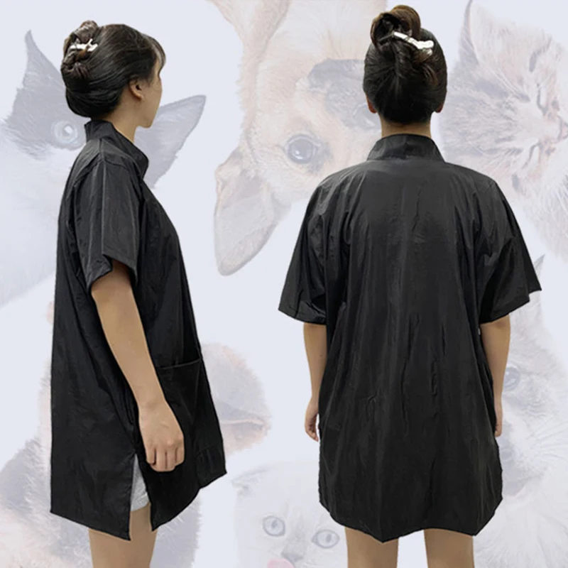 

Waterproof And Breathable Cat Dog Grooming Cleaning Work Clothes Pet Groomer Overalls Anti-static Apron Shop Uniform New M/L/XL