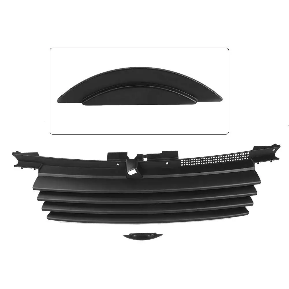 #66F Car front bumper grille,Black Car Grill - Matte Black for VW/Jetta/Bora MK4 1999-2004 (matte black)