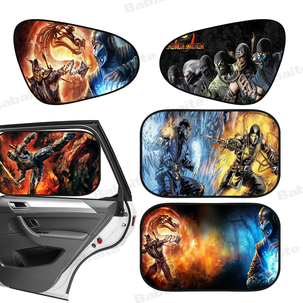 

Mortal-K-Kombat Game Sun Shade Cover for Car Side Window Electrostatic Curtains Sun Protection for Baby 99.9% UV Blocker