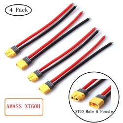 150mm AMASS XT60 XT60H Parallel Battery Connector 12AWG Cable Extension DIY male&female battery Cable