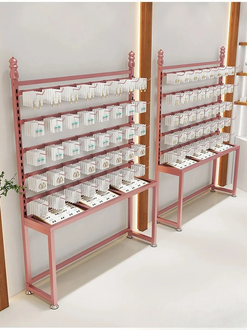 High-End Iron Jewelry Display Rack For Vendor Events,Boutique Store Wearing Armor Shelves,Earring Chain Display Cabinet