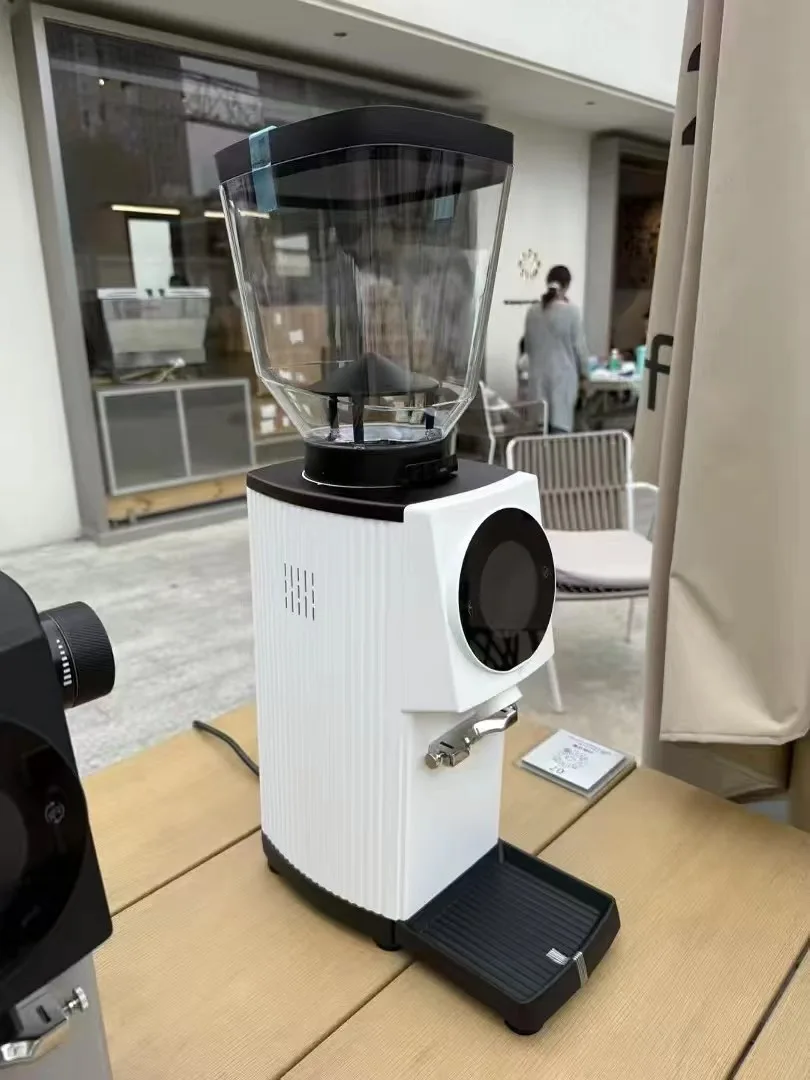 White Color 83mm Big Flat Burr Commercial Coffee Grinder Electric Professional Coffee Grinder Machine