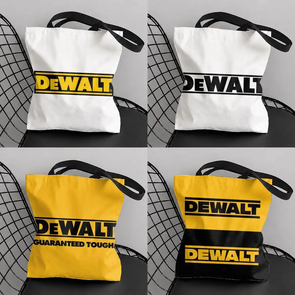 Tool Box D-DeWalt Storage Bags Canvas Tote Bag Double-Sided Print Lightweight Shoulder Travel Beach Bag Gift Eco