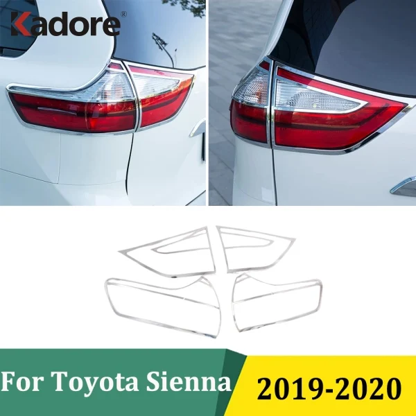 

For Toyota Sienna 2019 2020 Carbon Fiber Taillight Cover Rear Lights Lamp Moulding Trim Taillamp Frame Car Accessories