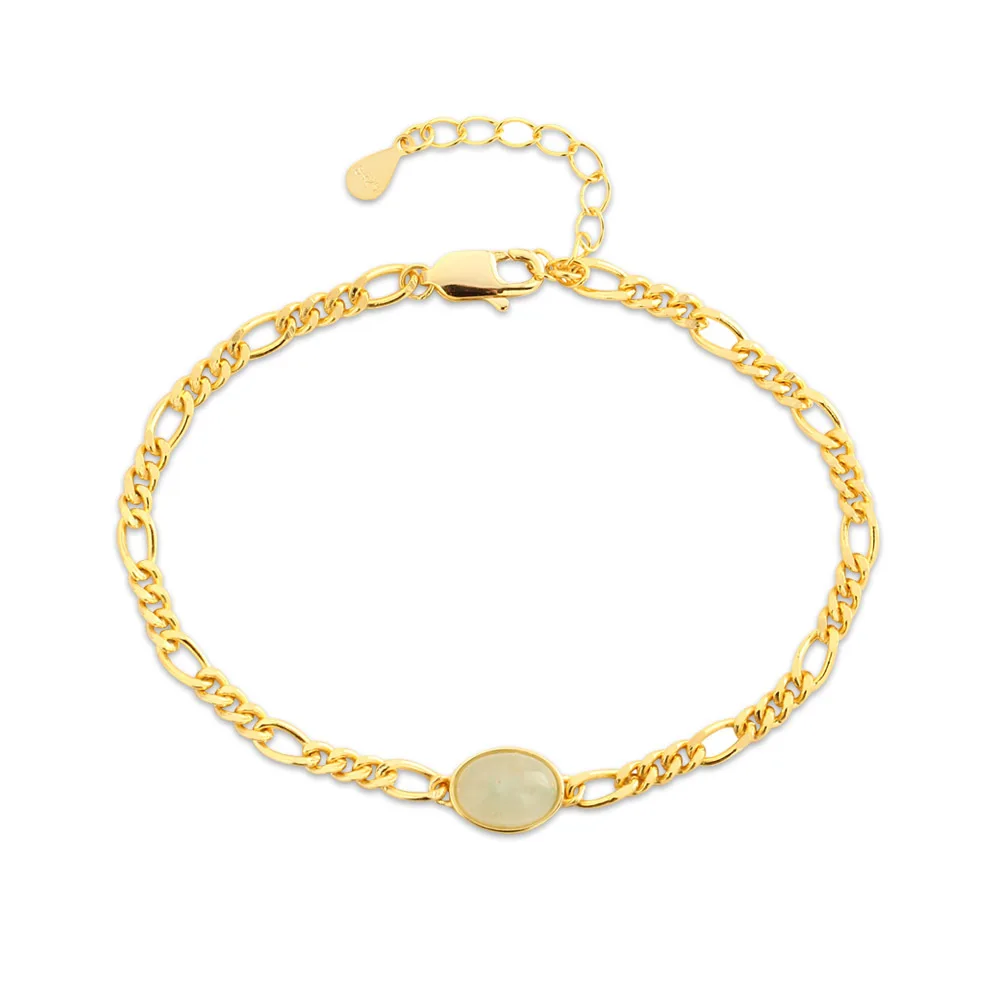 

CCFJOYAS браслет из стерлингового серебра 925 пробы с камнем Dongling для женщин, легкий роскошный изысканный браслет-цепочка с позолотой 18 карат, ювелирные изделия