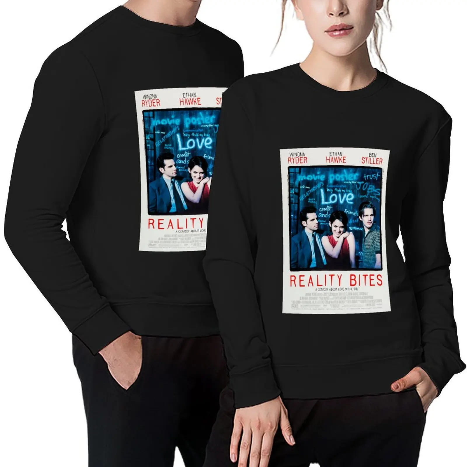 

Reality bites poster Winona Ryder, Ethan Hawke 90s movie Pullover korean clothes korean style clothes winter man sweatshirt
