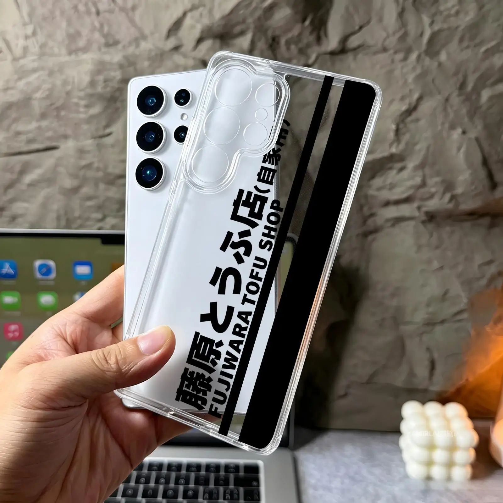 Hot Anime Initial D AE86 Anti-Yellow Transparent Soft Silicone Shockproof Case For Samsung S26 S25 S24 S23 S22 S21 Plus Ultra
