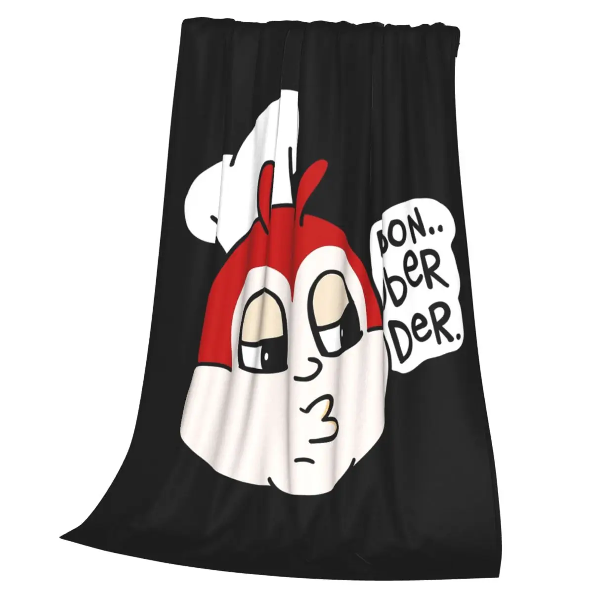 Jollibee Burger Restaurant Mascot Blanket Soft Warm Flannel Throw Blanket Plush for Bed Living room Picnic Travel Home Couch