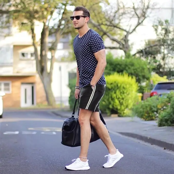 Arjen Kroos Herren-Shorts aus PU-Leder, sexy Rave Hot, kurze Hose mit Taschen – Detail 10