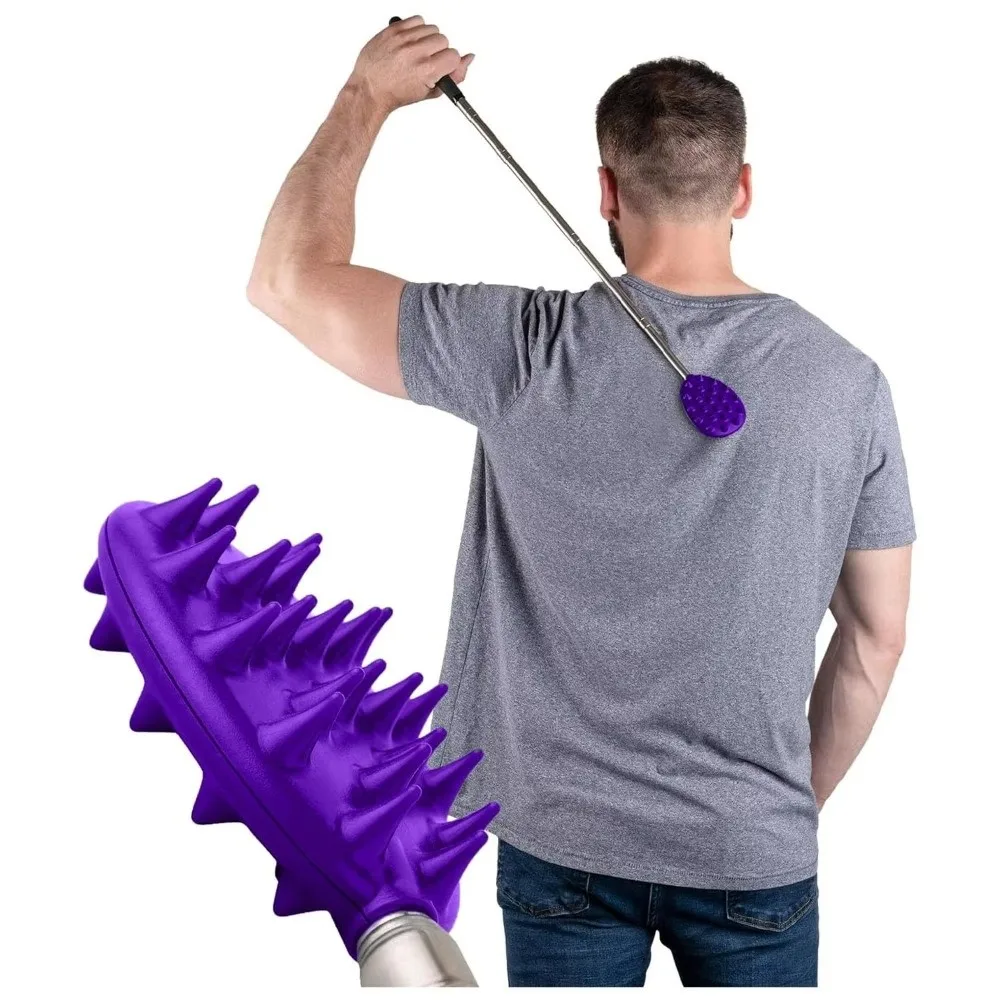 New Cactus Back Scratcher Handheld Adjustable Back Massager Double Head Long Lasting Itching Stick Body Relaxation