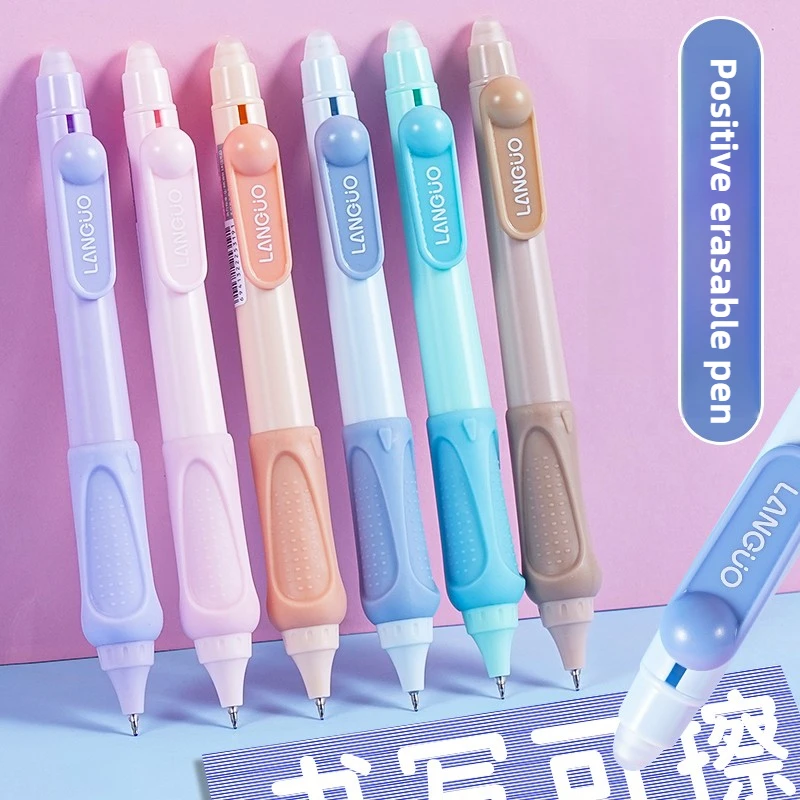 

LANGUO стираемая выдвижная гелевая ручка, детский инструмент для коррекции осанки, пишущий инструмент, наконечник ST, синие, черные чернила, канцелярские принадлежности, школьные принадлежности