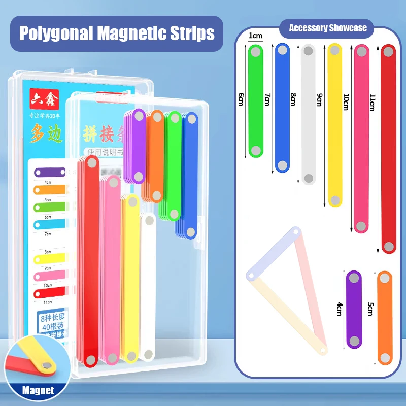 Children Magnetic Block Math Toys Teaching Aids Geometric Shape Puzzle Educational Game Montessori Learning Wooden Toy Preschool