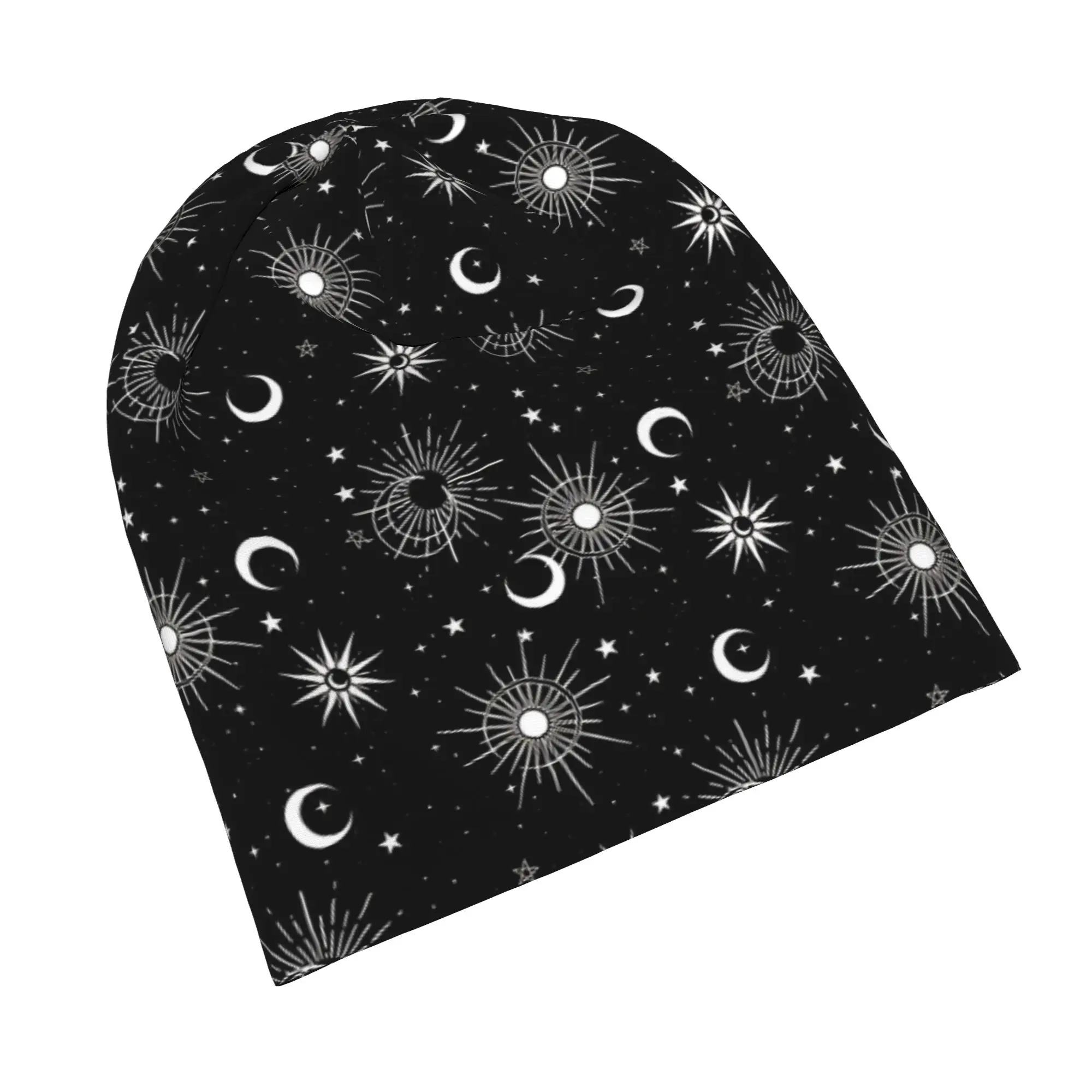 Astrology Zodiac Moon and Stars Cap  Fashion Unisex Street Skullies Beanies Hat Summer Warm Thermal Elastic Bonnet Hats