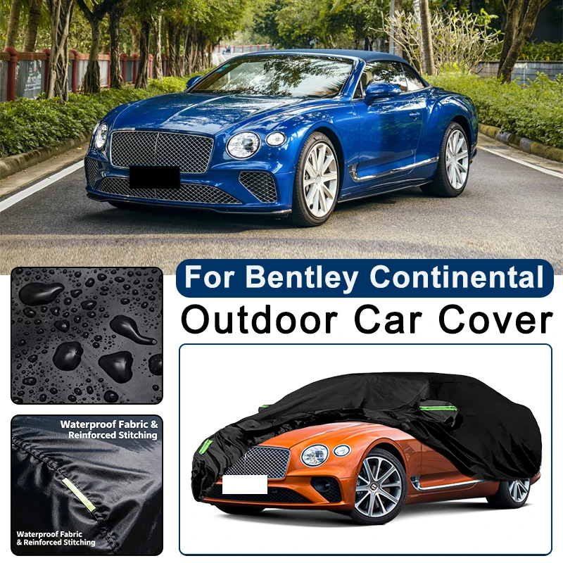 

Outdoor Car Cover Waterproof Dustproof UV Sun Protection, Full Car Protector Exterior Accessories For Bentley Continental GT 3W