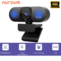 NUROUM V32AF 4k Full Hd PC Camera Webcam Ai Noise Canceling & Farming Conference Podcast Camera Web Cameras For Conference Room