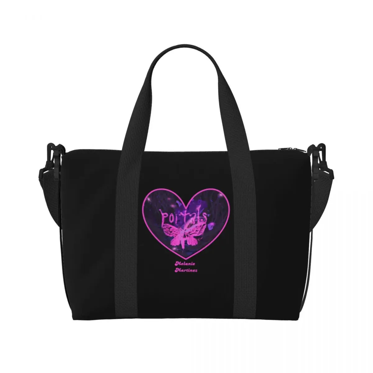 Custom Large Portals Mushroom Melanies Martinez Tote Bag for Women American Singer Songwriter Shopping Shoulder Gym Beach Bag