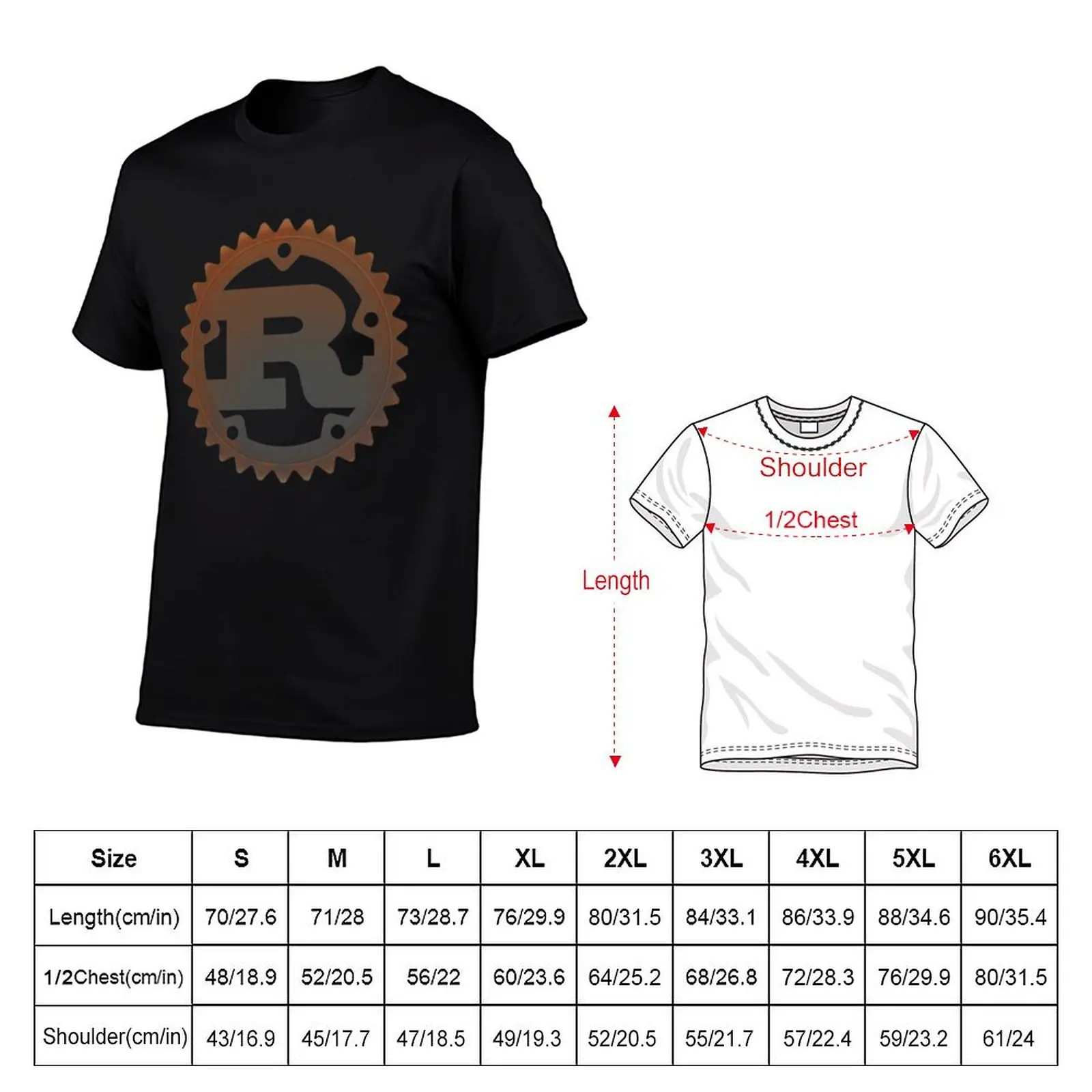 Rusty Rust Official Brownish Gray Logo T-Shirt Daily Casual Short Sleeve Tee Shirt