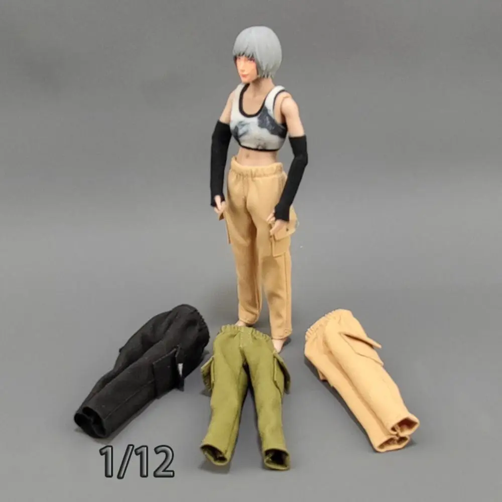 High Quality 6 Styles Pocket Pants Cotton Tank Tops Sleeves Doll Clothes Accessories 1/12 Miniature Soldier