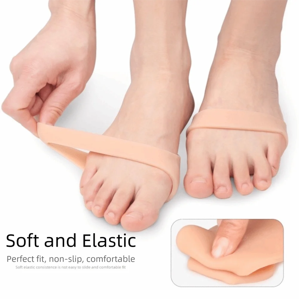 1pair Silicone Metatarsal Pads Soft Multi-functional Forefoot Cushion Anti-abrasion Ball of Foot Cushions Orthotics Foot Massage