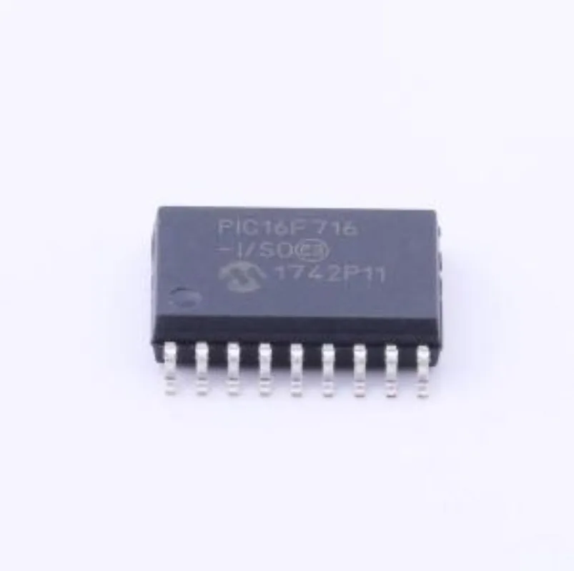 (5-20pcs) PIC16F716 SOIC-18-300mil 100% Original In Stock (MCU/MPU/SOC) 13 128Byte PIC 2KB PIC16F716-I/SO