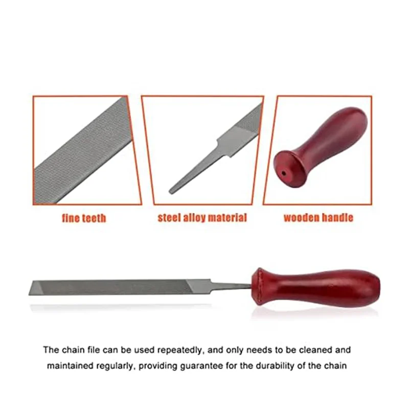 

Classy-12 Pack Chainsaw File, Chainsaw Sharpener Kit Round Chainsaw File Depth Gauge Quick Check Gauge