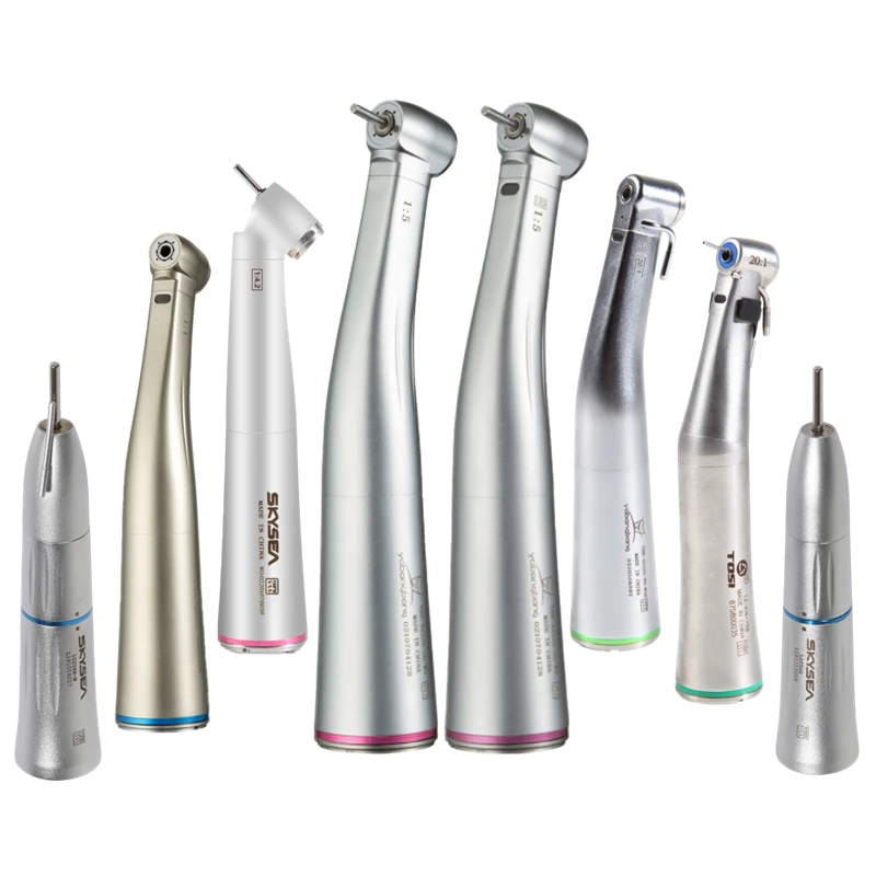 Dental Fiber Optic Contra Angle Handpiece Low Speed 1:1/1:4.5/1:5/20:1 Air Turbine/Dental Straight Nosecone