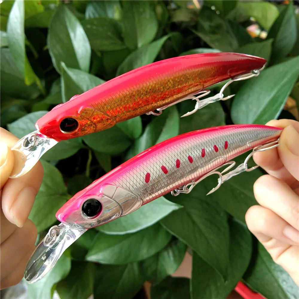 TSURINOYA 8PCS nuovo colore Sinking Minnow Fishing Lure DW77 110MM 23g Long Casting Large Trout Seabass Saltwater Hard Bait wobblle