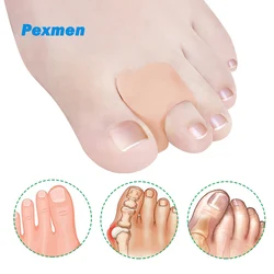 Pexmen 2/4 pçs separadores do dedo do pé gel espaçadores joe corrector para sobreposição hallux valgus e hammertoe pé ferramenta de cuidados