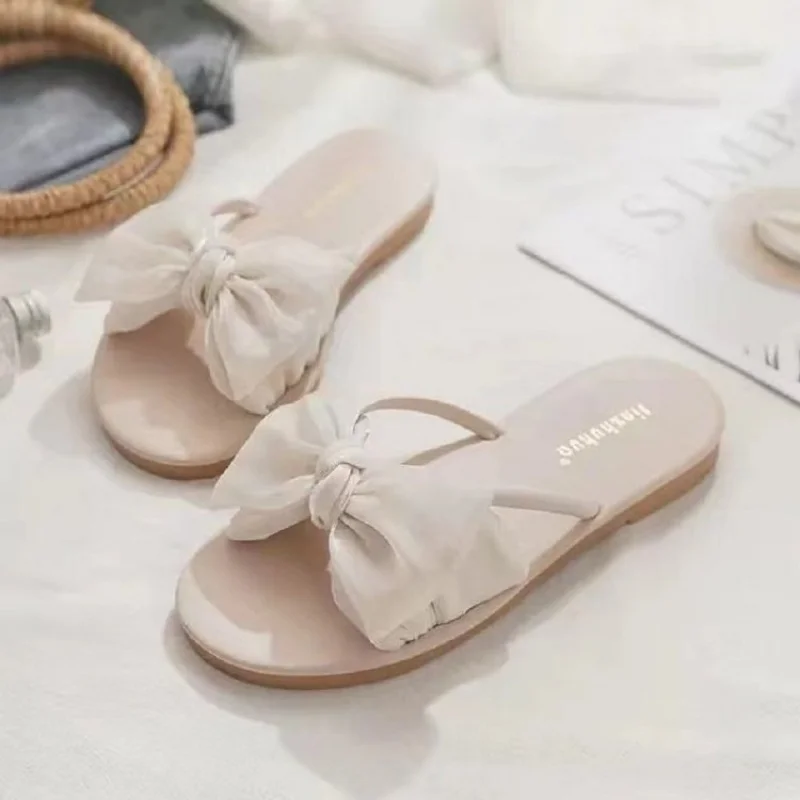 

Women's Flat PU Slippers Low Heel Less Than 3cm Non-Slip Rubber Sole Comfortable Lightweight Casual Daily Indoor Outdoor Summer