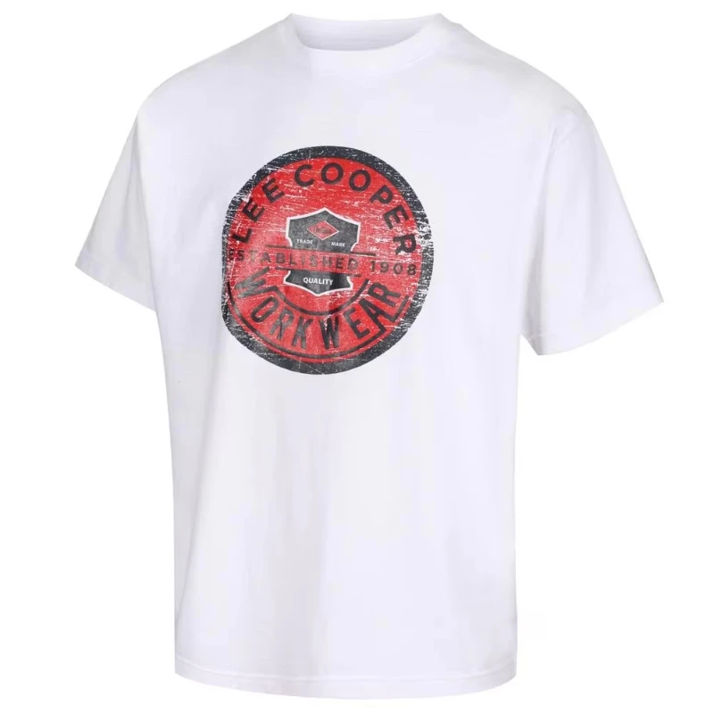

Футболка Lee Cooper спецодежды с периферийным узором и принтом, летняя роскошная брендовая хлопковая мужская и женская футболка с коротким рукавом, 2025 T