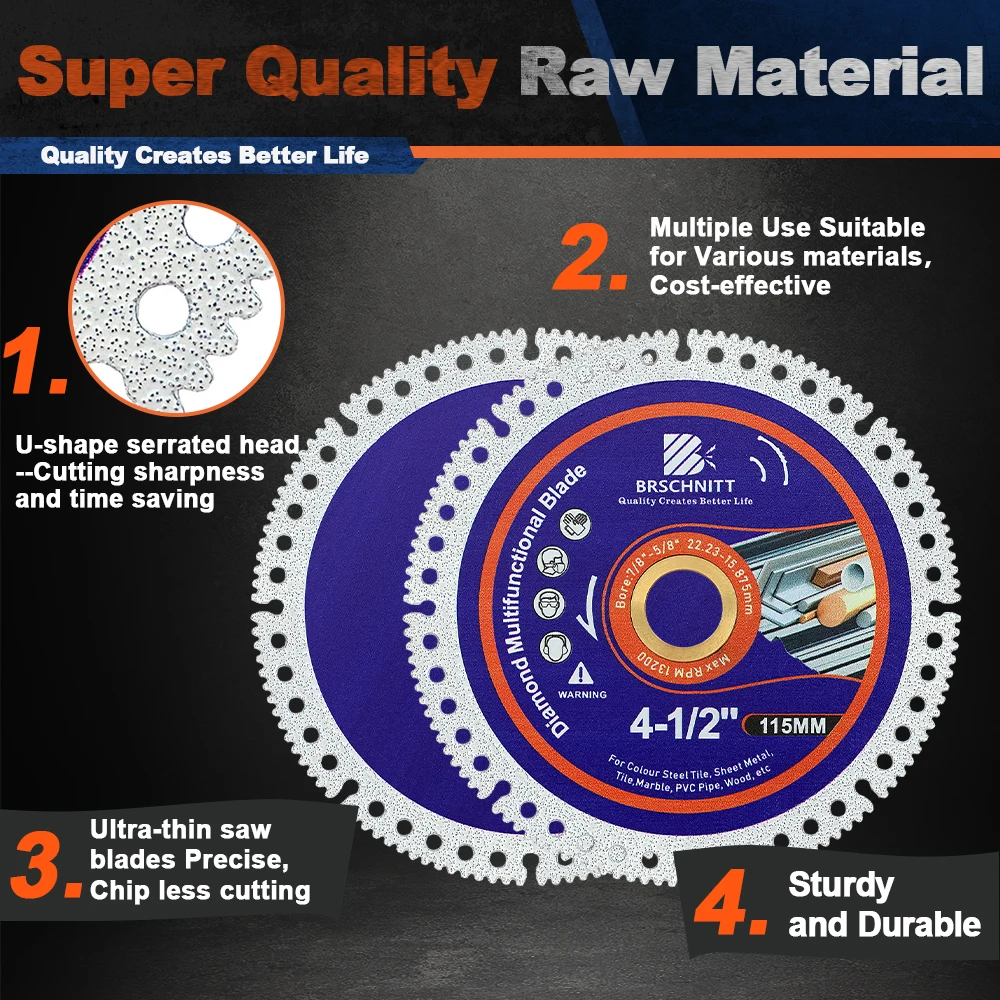Imagem -05 - Soldado Serrilhado U-flauta Multifuncional Lâminas de Serra Corte de Cor Telhas de Aço Metal Cerâmica Mármore Ultra-fino Lâmina de Serra 1pc