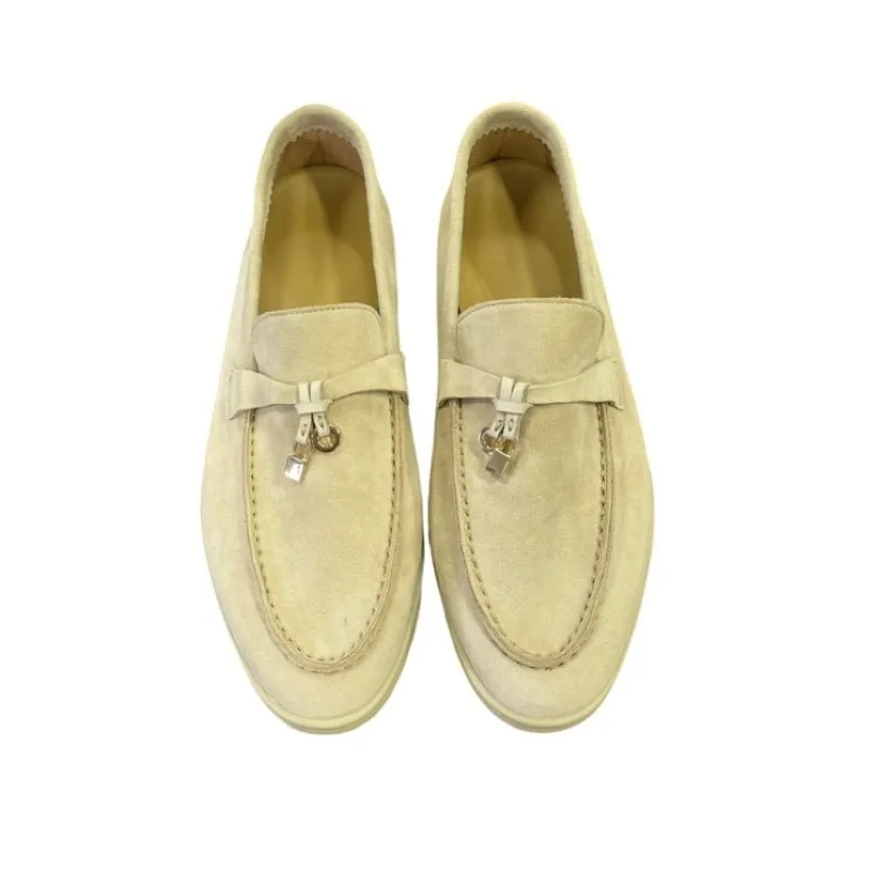25Luxury hot womenstyle HighGrade Sheepskin Casual loafers Couple's Unisex suede Loafers Customizable Colors top quality A040224 - Image 6