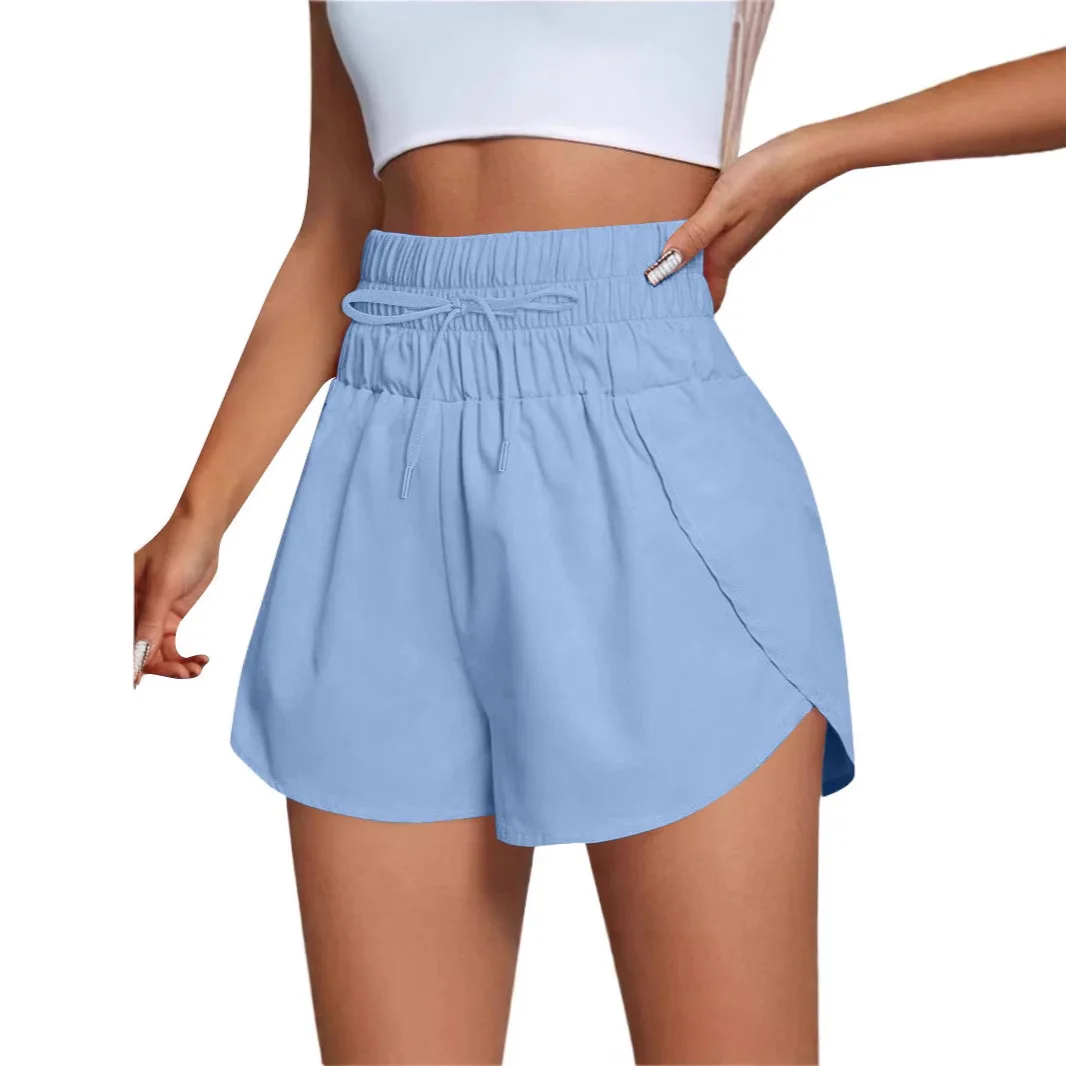 New Summer Women's Shorts High Waist Casual Solid Color Elastic Waist Basic Versatile Fashion Hot Pants