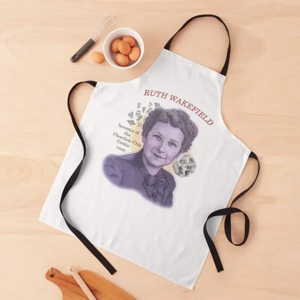 

Ruth Wakefield, Inventor of the Chocolate Chip Cookie Apron christmas kitchen cloths with pockets Apron