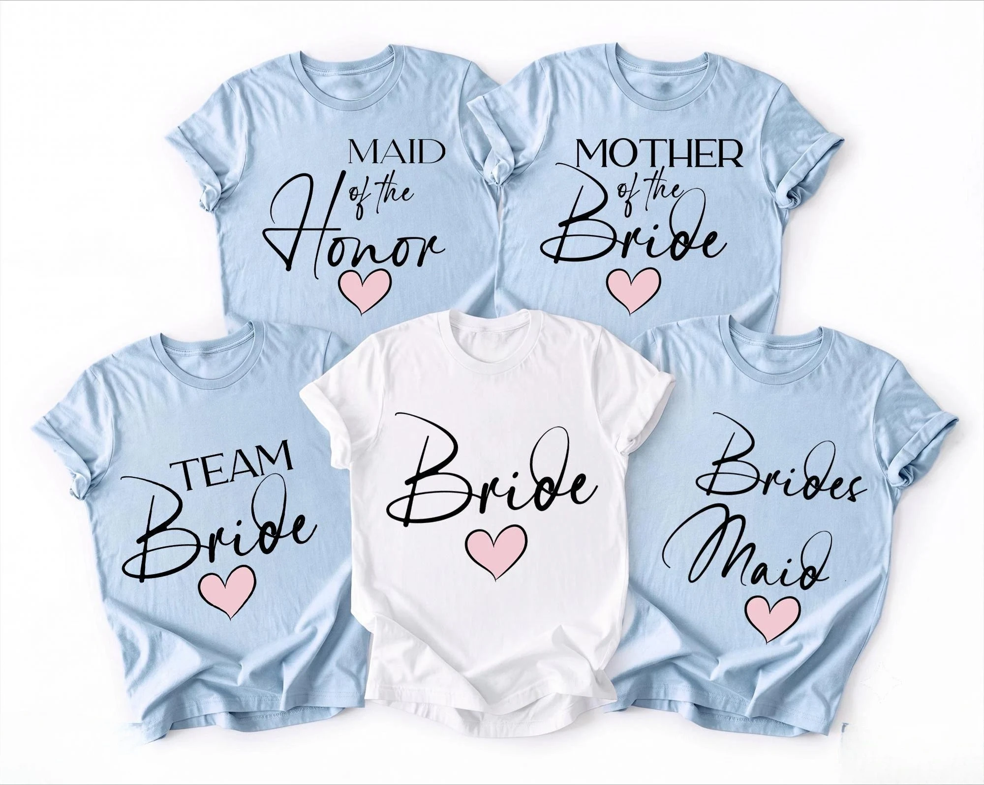 Bridal Party Tee Fashion Bride Team Tshirt for Women Short Sleeve Bachelorette Party Shirt Matching Maid of Honor Squad Y2K Tops