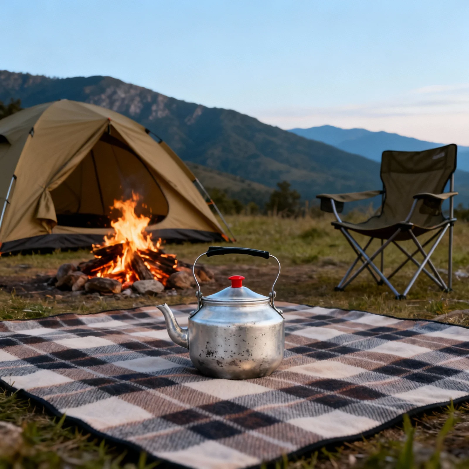 

Small Aluminum Water Kettle with Handle Lid Strainer Tea Pot Metal Portable Boiling Kettle for Home Office Travel