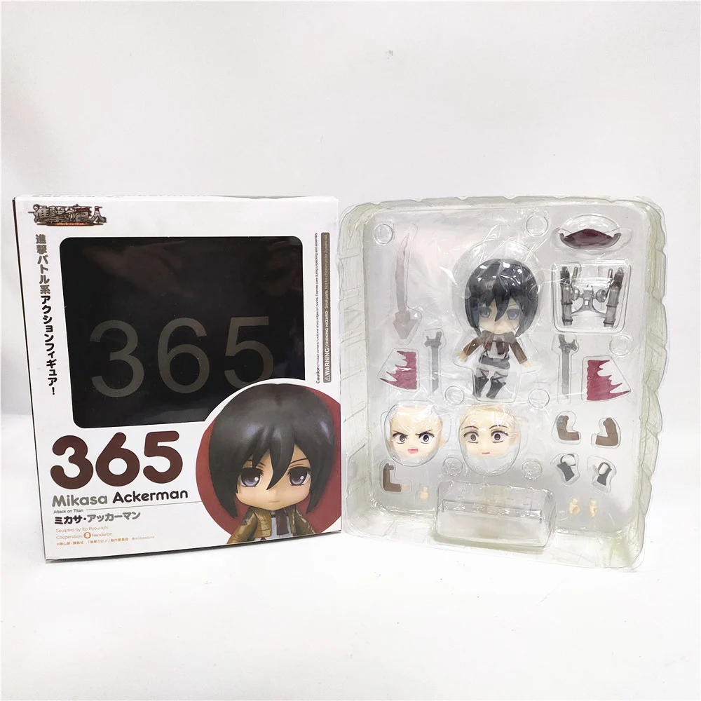 Attack on Titan Anime Figures Levi Ackerman 390 417 Eren Jaeger 375 Mikasa·Ackerman 365 Action Toys for Children Collector 10cm