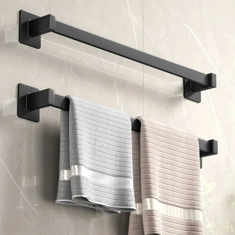 

Towel rack No punching toilet hand towel Bath hanger Toilet bathroom rack Wall hanging single bar