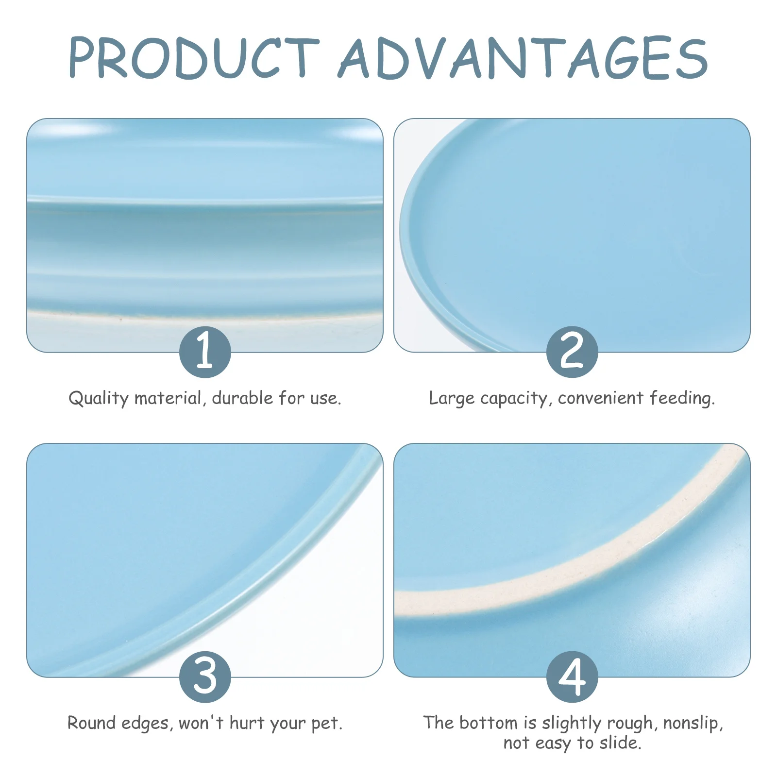 

Ceramic Cat Bowl Household Durable Protective Shallow Dish Pet Accessory Anti-Skid Cat Feeding Dish Household Bowl