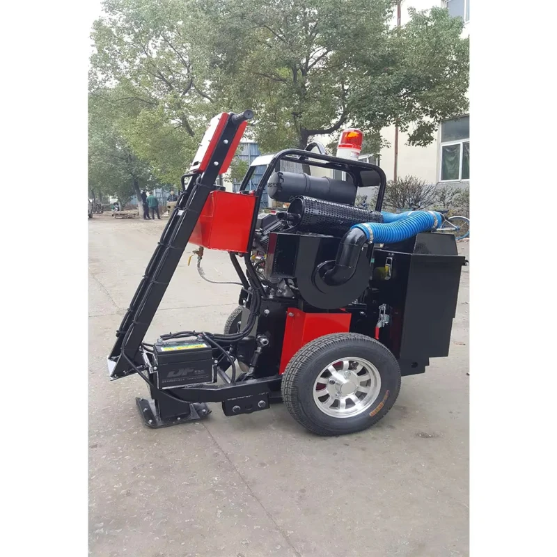 Automatic vacuum road cutter, with vacuum gasoline engine, with vacuum slotting machine