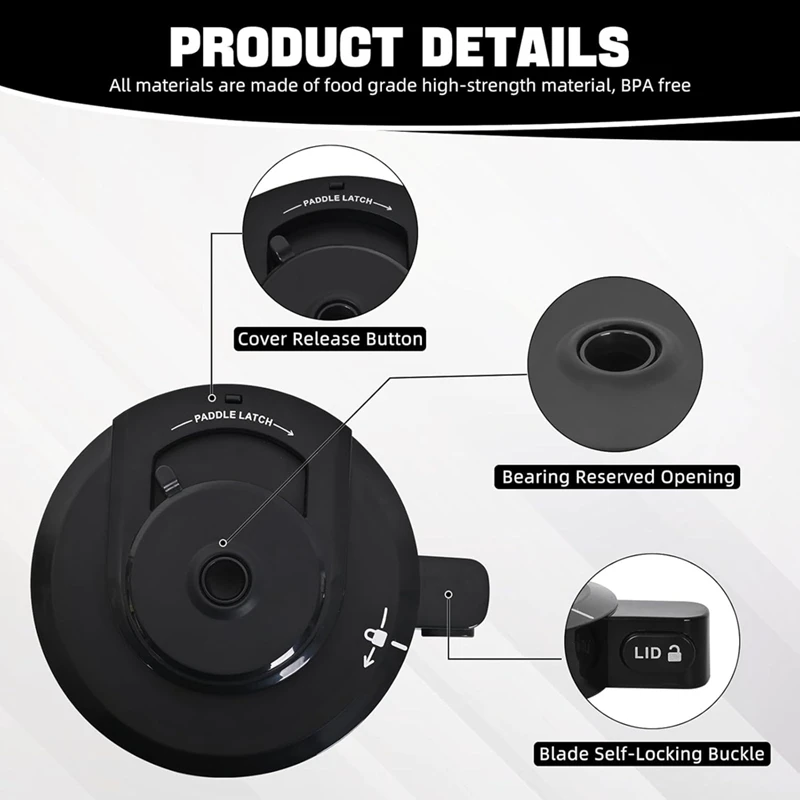 For Ice Cream Maker Outer Bowl Lid for NC299AMZ/NC301/NC300/NC201/NC101 Series (NO Paddle)-A46I