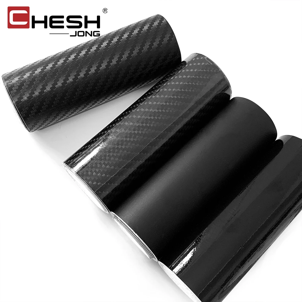 

3D Carbon Fiber Car Glossy Black Carbon Fiber Pattern Sticker Waterproof Protect Film for DIY Auto Door Stickers Accessories