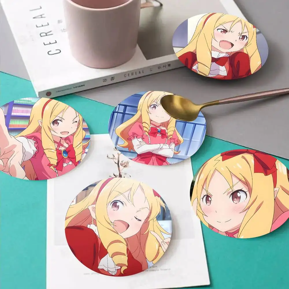 1pc Elf Yamada Anime Characters Wooden Coaster Colour Printing Cup Mat Home Desk Decoration Gifts