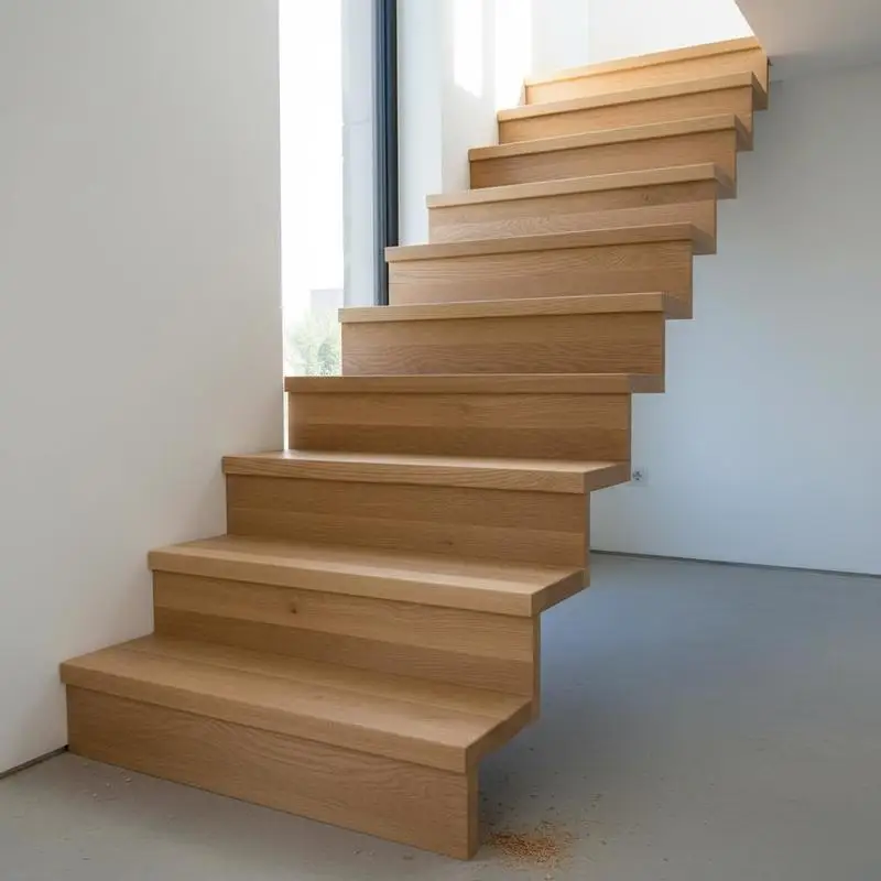 Massive Eichen-Treppenstufen – Natürliches Unbehandeltes Holz, Langlebig & Multifunktional für Treppen oder Fensterbänke
