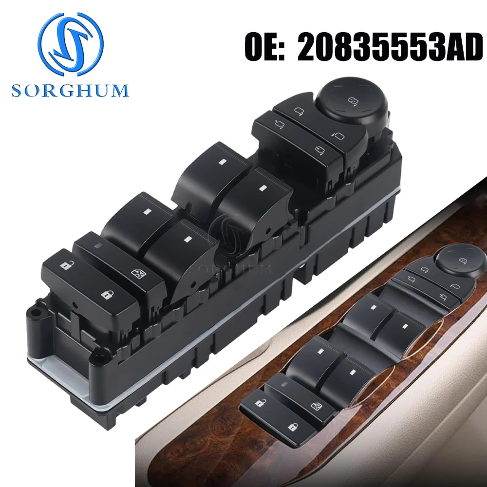 

20835553AD левый регулятор управления стеклоподъемником со стороны водителя для Chevrolet Silverado 1500 2011-2013 для Escalade 20835553 AD