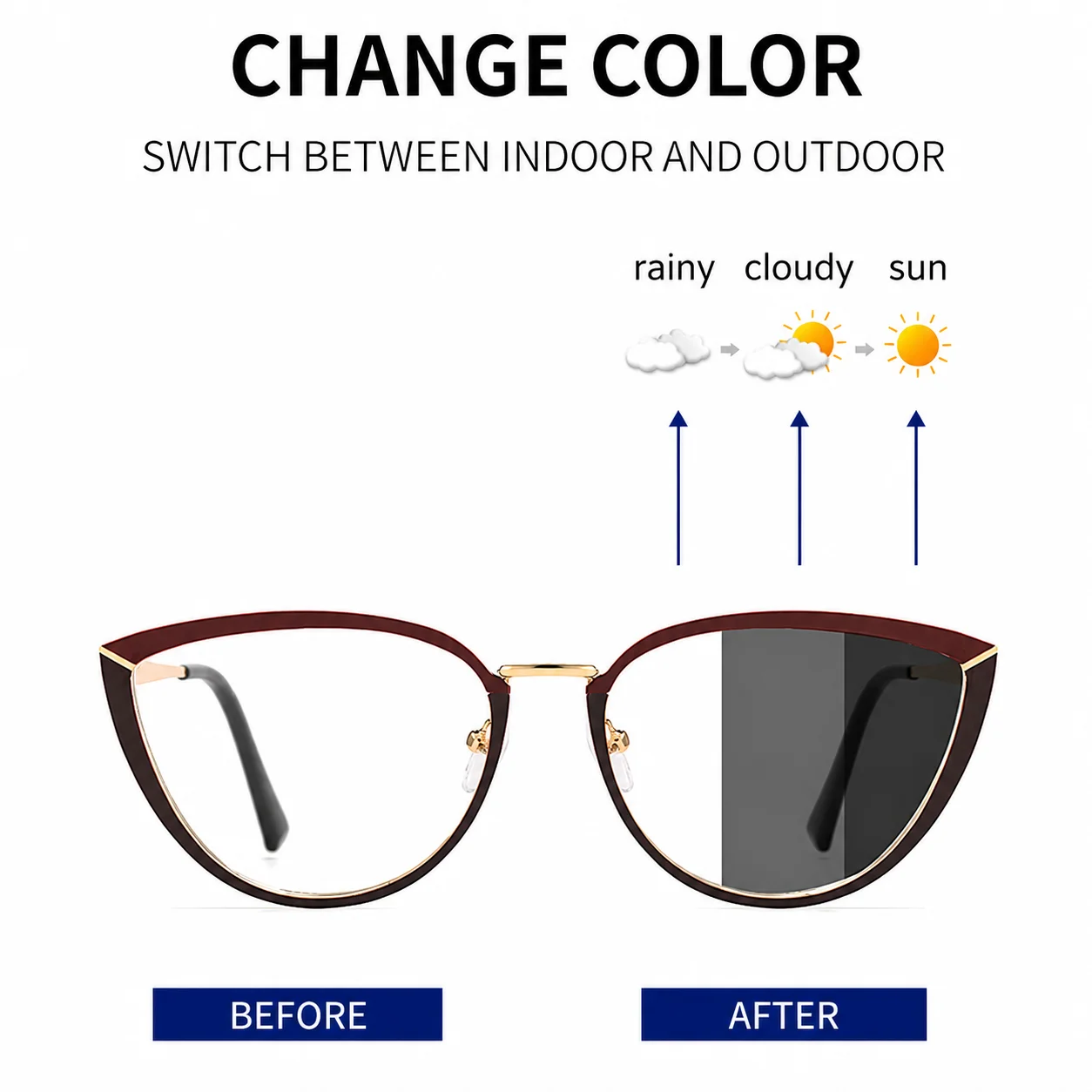 Gender Neutral Eyewear Metal Prescription Lens Compatible Eyewear Blue Light Blocking Glasses Trendy Eyeglass Frames For Study