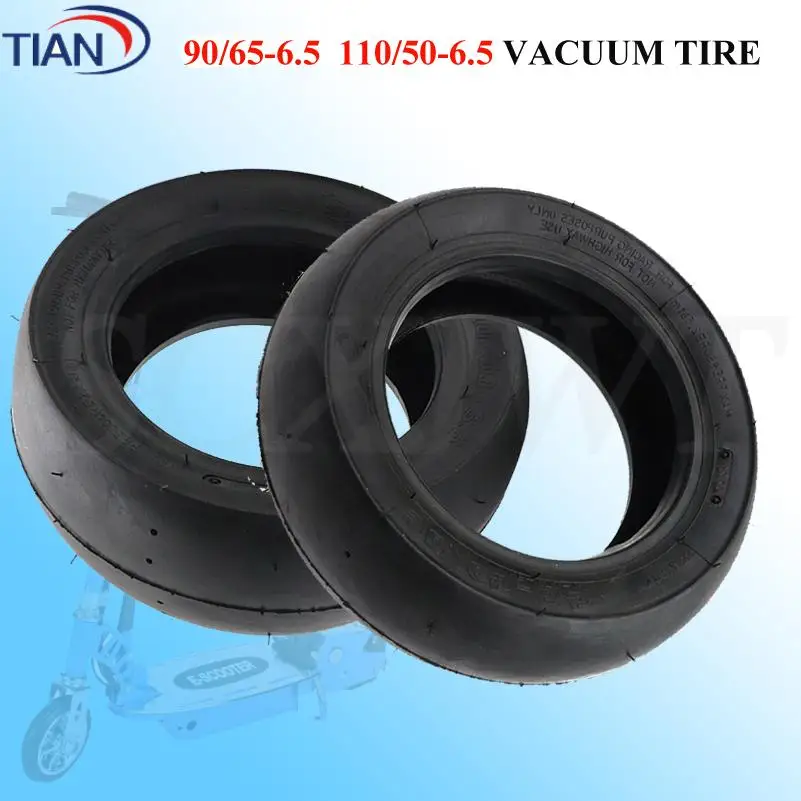 

Slick Tyre 90/65-6.5 Front 110/50-6.5 Rear Tubeless Vacuum Tire for 47cc 49cc Mini Pocket Bike Motorcycle Accessories