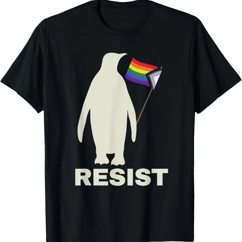 Penguins Protest Against Tariffs Funny Penguin Tariff T Shirt