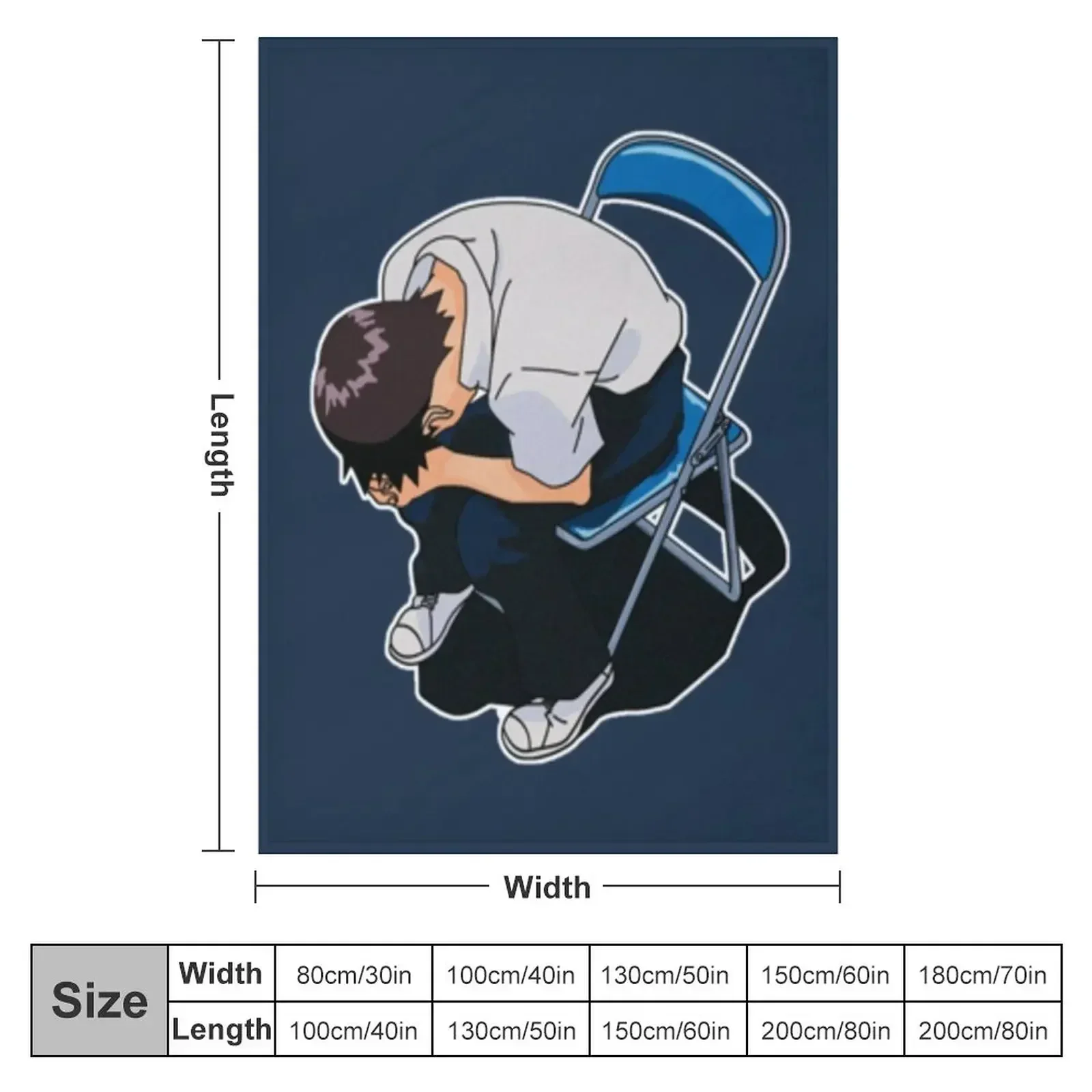 Shinji Ikari Throw Blanket Soft Plush Plaid Luxury Thicken Blankets