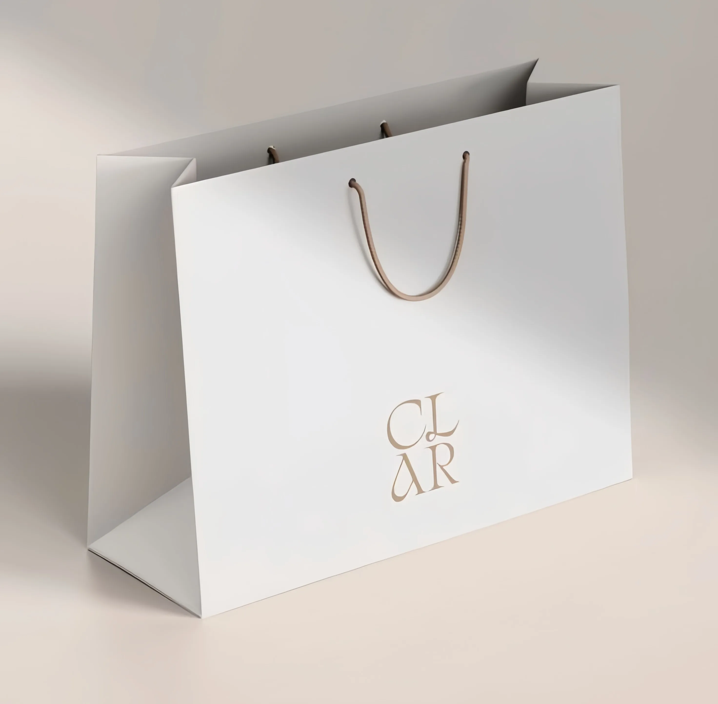 Lote de 500 Bolsas de Papel Kraft Impresas de Lujo, Reciclables, con Logotipo de Marca de Ropa Personalizado, para Regalos, Joyería y Compras, con Asa
